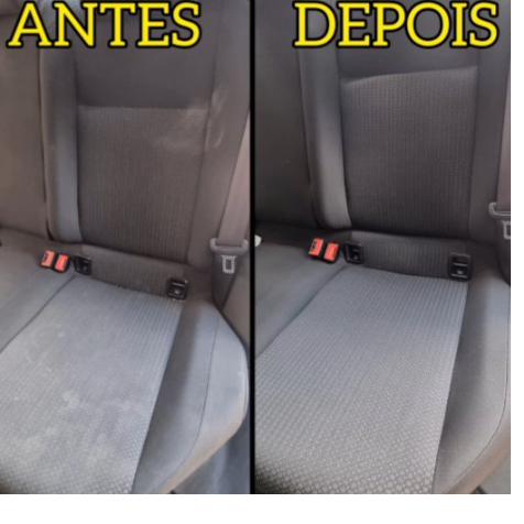 Banco de carro antes e depois