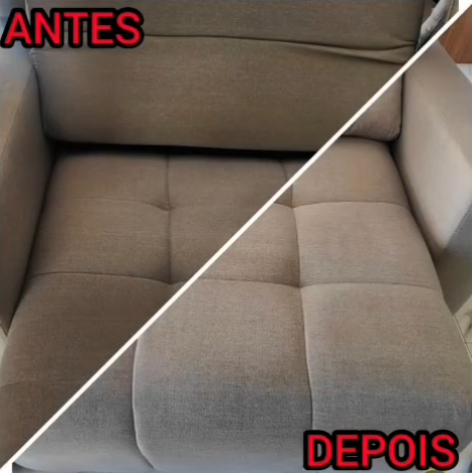 Braço de sofá antes e depois