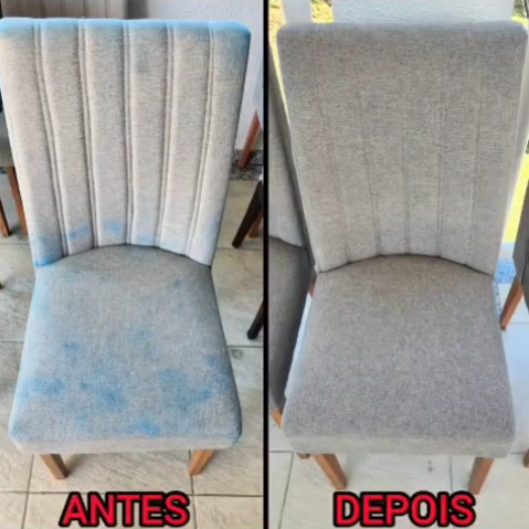 Cadeira de jantar antes e depois