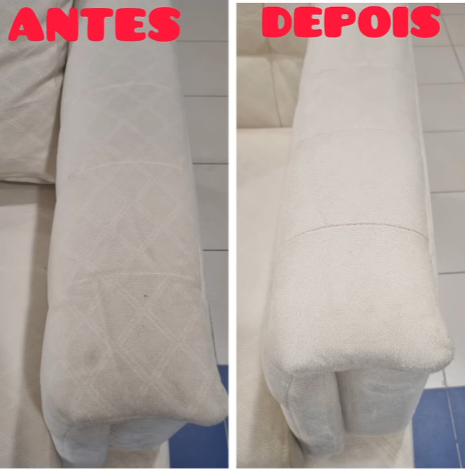 Poltrona antes e depois