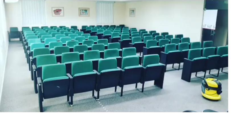Auditório higienizado pela JRK